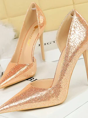 Sequin Cloth Luxury High Heels