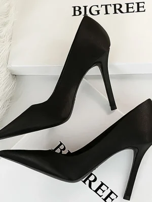 Eco Silk Satin High Heels Pumps