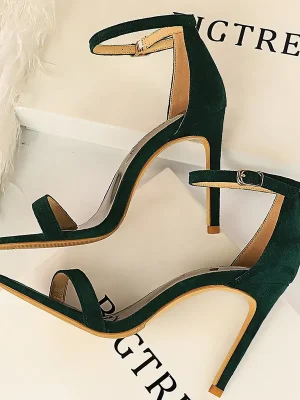 Suede Hollow  Stiletto Sandles High Heels