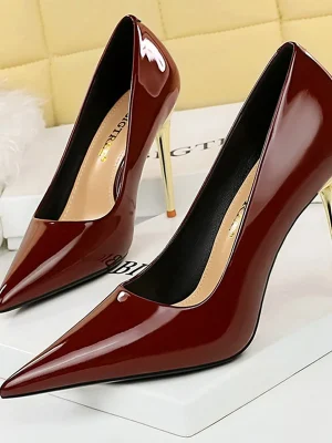 Patent Leather Occupation Heels