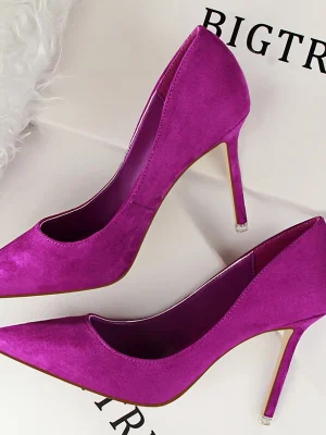 Eco Suede Stiletto High Heels