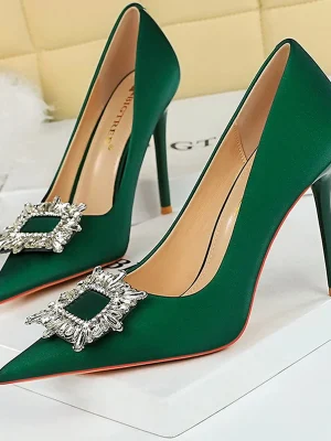 Metal Rhinestone Luxury Banquet High Heels