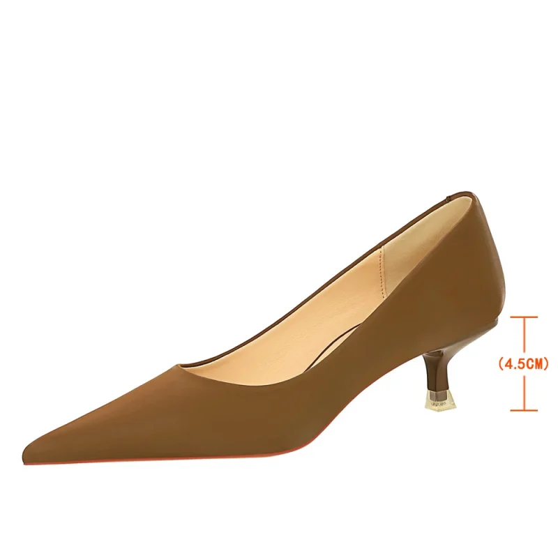 Eco Pointed Toe Kitten Heels - Image 2