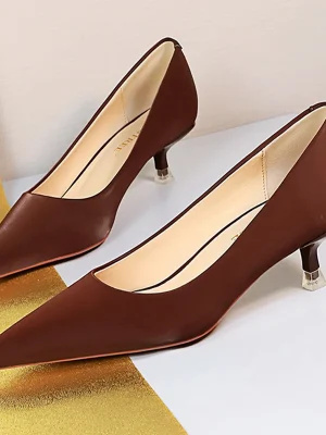 Eco Pointed Toe Kitten Heels