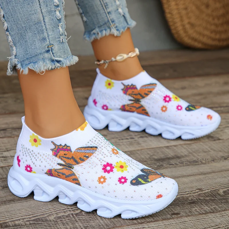 Crystal Butterfly Breathable Mesh shoes - Image 3