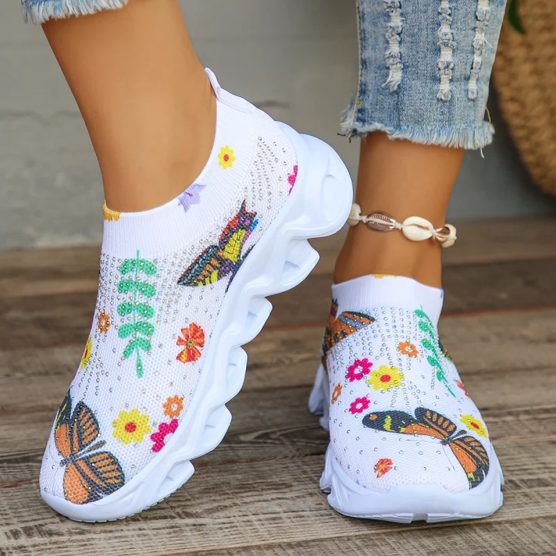 Crystal Butterfly Breathable Mesh shoes - Image 4