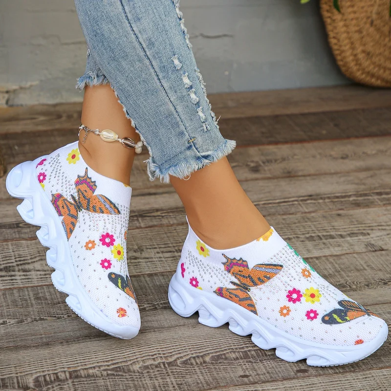 Crystal Butterfly Breathable Mesh shoes - Image 5