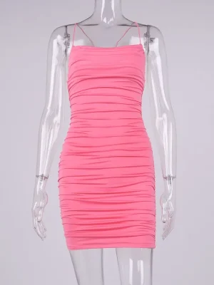 Spaghetti Strap 2 Layer Stretchable Sleeveless Dress