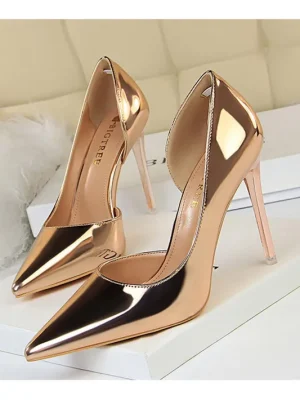 Patent Leather High Heels Plus Size