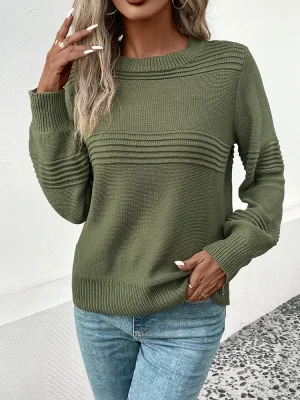 Round Neck Pleated Vintage Top