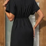 Basic V-neck temperament commuter dress - Image 2