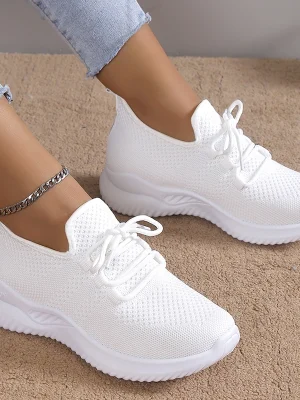 Lace Up White Sneakers