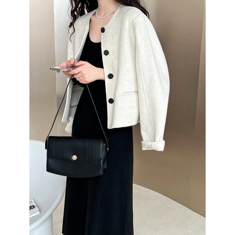 Big U-Neck A-line Sweater Dress - Image 4
