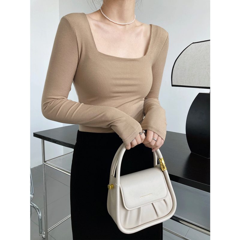 Long Sleeve Square Neck T-shirt