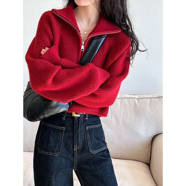 Retro Half-Zip Sweater - Image 2