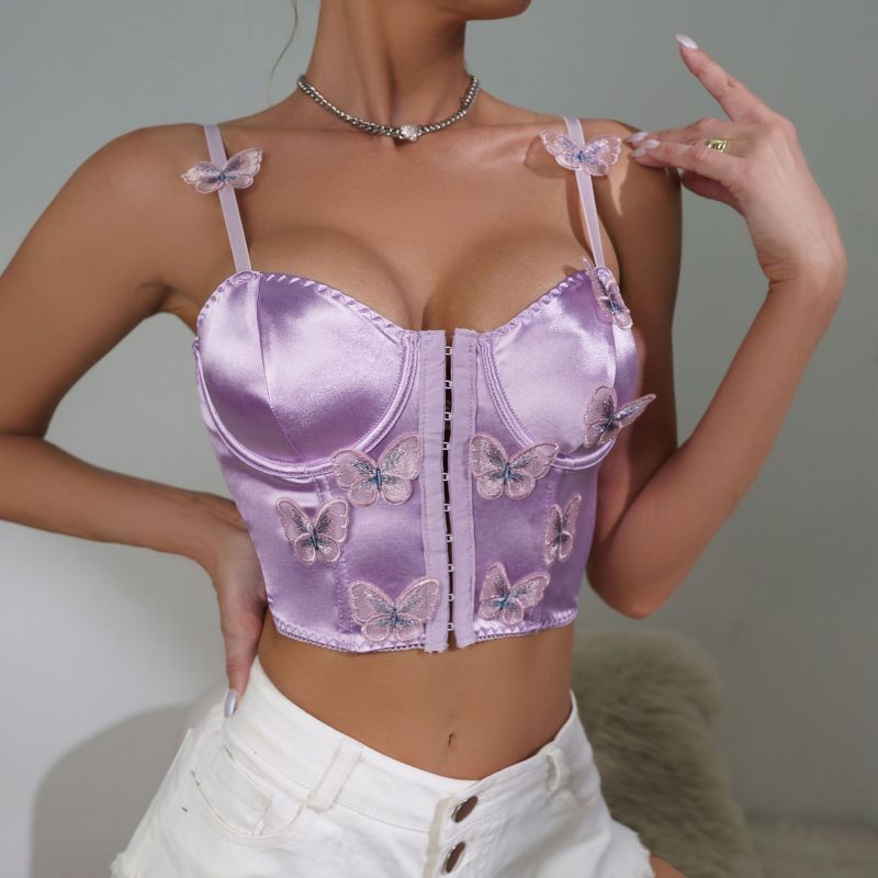 Slim Front Button Sexy Sling: Sexy Vest for Outerwear and Inner Wear, Chest Cover - Image 2