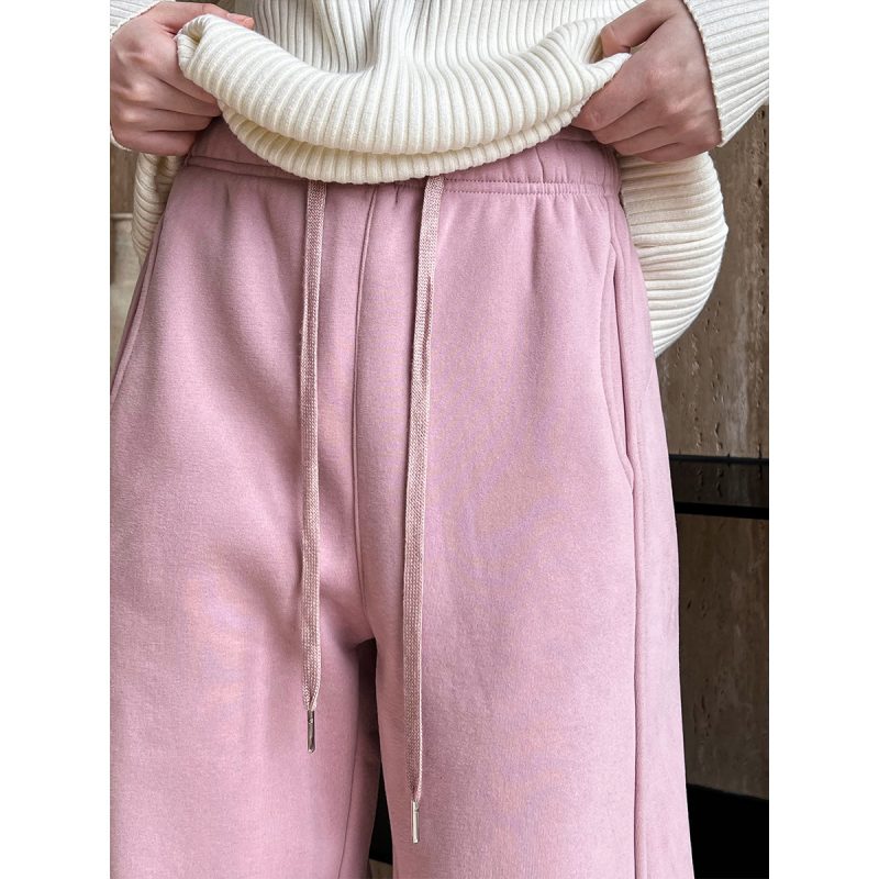 Sports Pink Drawstring Sweatpants - Image 4