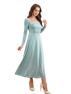 Solid Color Slim Fit Princess Dress