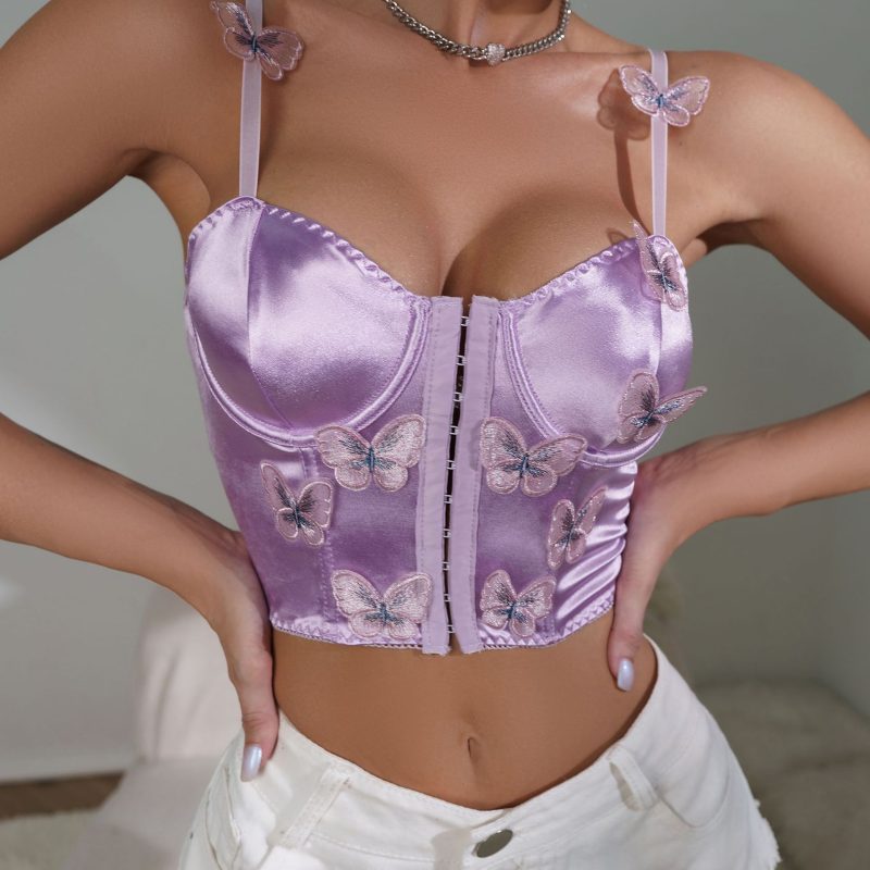 Slim Front Button Sexy Sling: Sexy Vest for Outerwear and Inner Wear, Chest Cover
