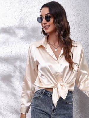 Popular Satin Long Sleeve Shirt