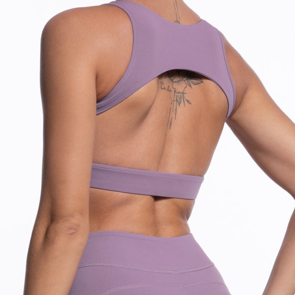 Cross Bare Back Sports Bra: Tight Yoga Suit with Double Pocket Sports Pants - Image 3