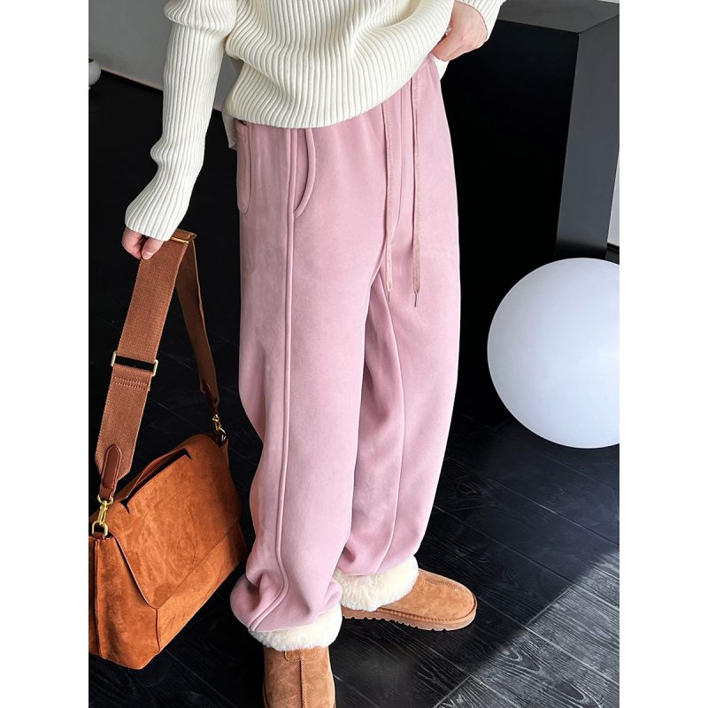 Sports Pink Drawstring Sweatpants
