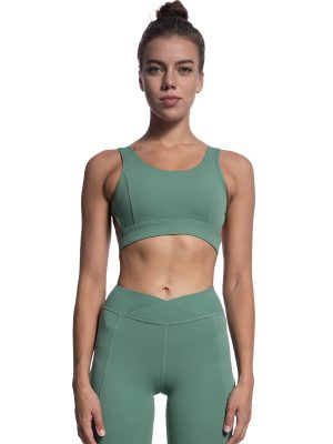 Cross Bare Back Sports Bra: Tight Yoga Suit with Double Pocket Sports Pants