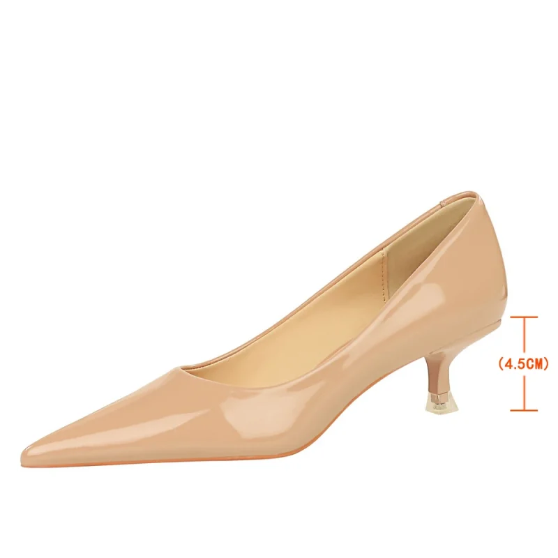 Patent Leather Occupational OL Office Mid Heel - Image 2