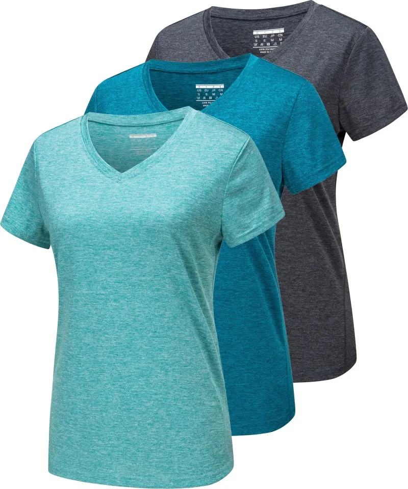 3 Pieces Summer V Neck T-shirts - Image 3