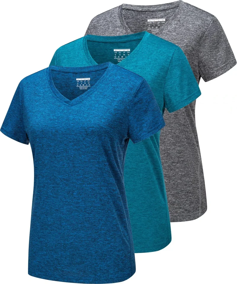 3 Pieces Summer V Neck T-shirts