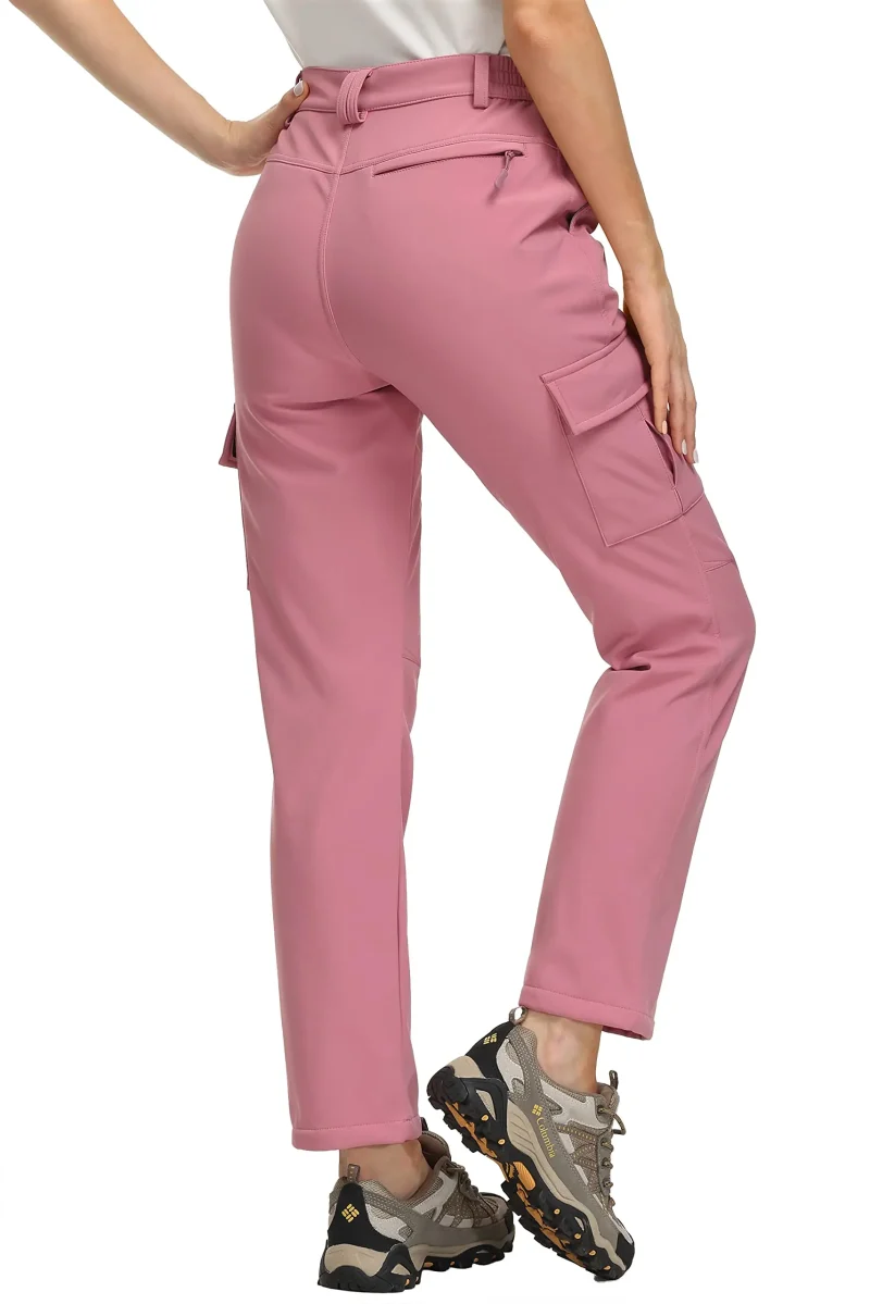Waterproof Windproof Multi-Pockets Fleece Lined Camping Trouser - Image 3
