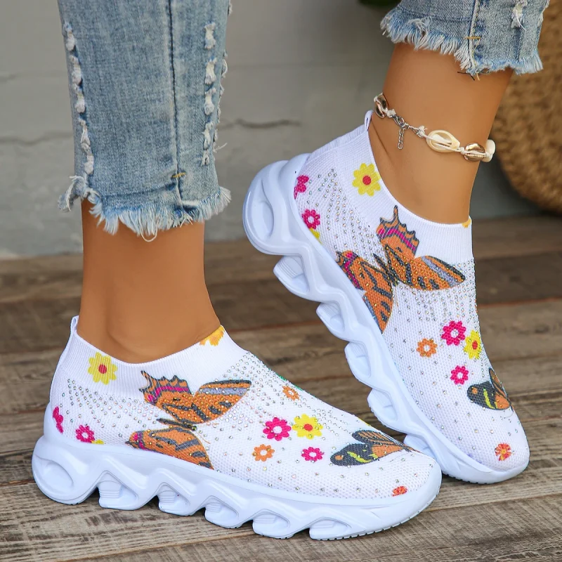 Crystal Butterfly Breathable Mesh shoes - Image 7