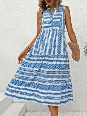 Sleeveless Bohemian style dress