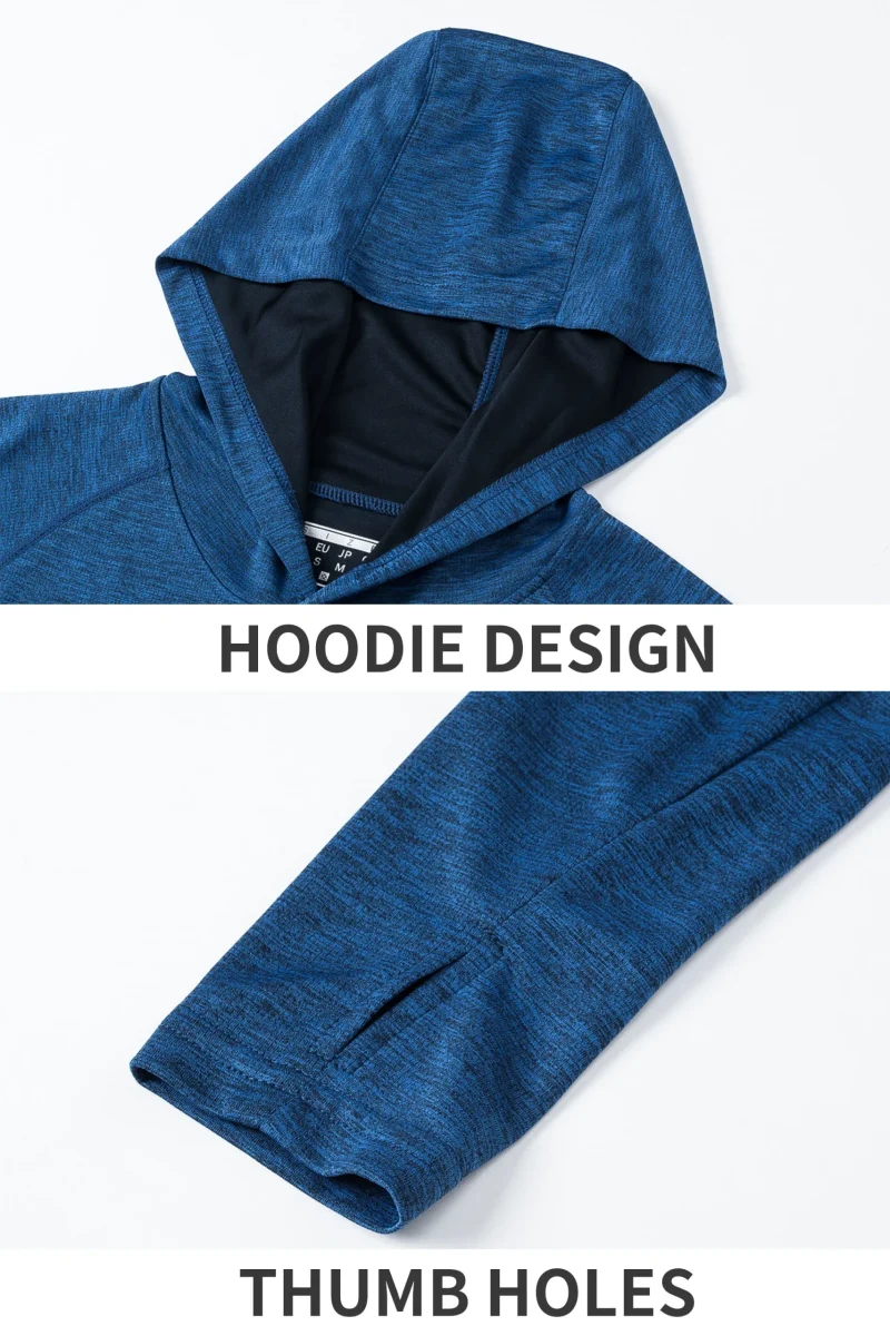 Eco UPF50+ Breathable Long Sleeve Hoodie T-shirts - Image 3