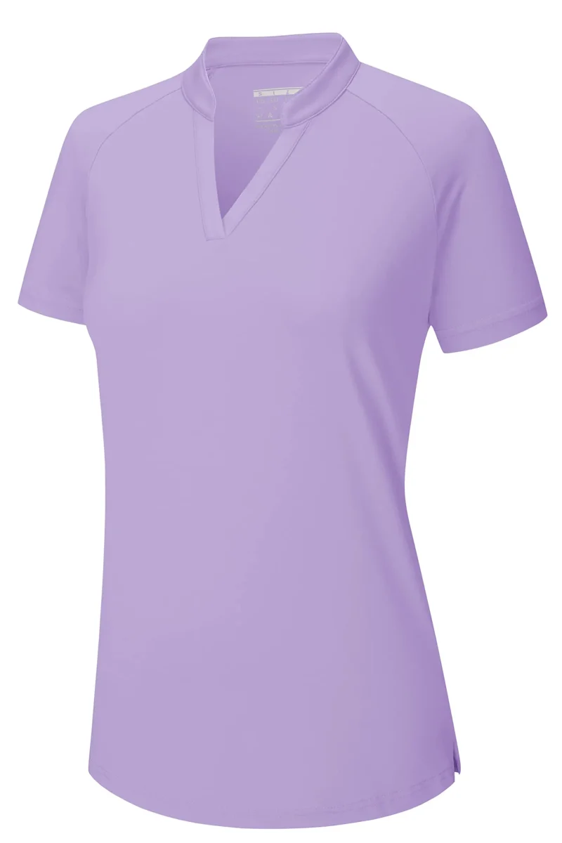 UPF 50+ V-neck Short Sleeve Golf Polos Shirts - Image 2
