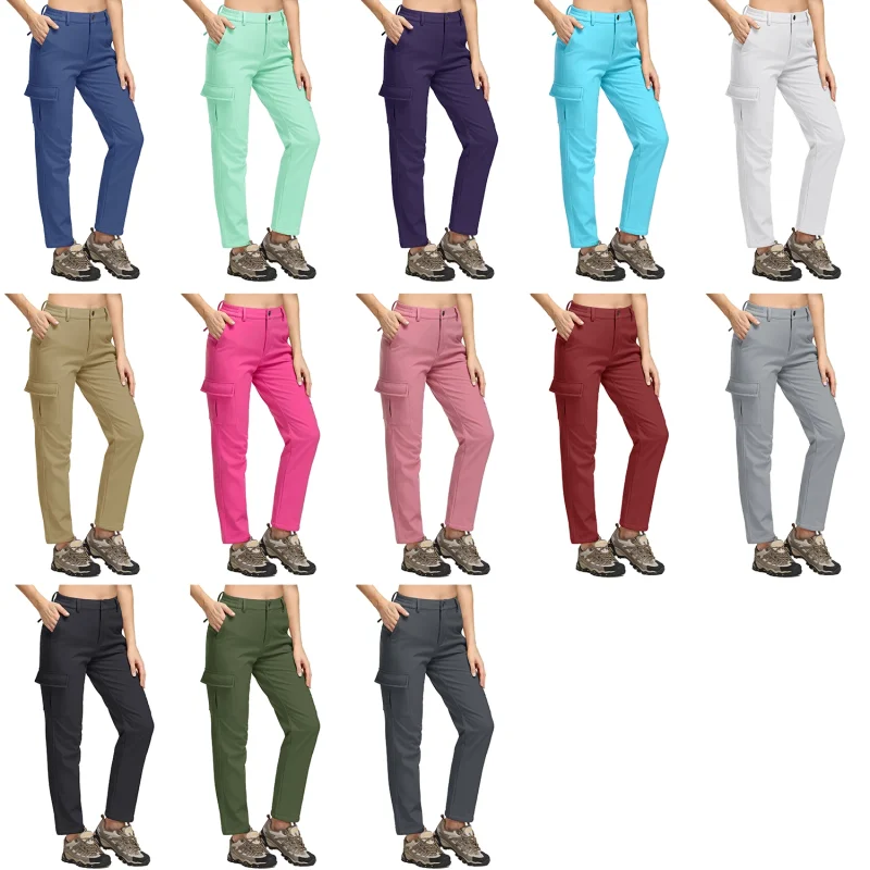 Waterproof Windproof Multi-Pockets Fleece Lined Camping Trouser - Image 4