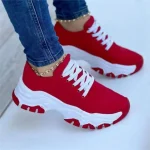 Eco-Friendly Platform Lace-Up Sports Sneakers