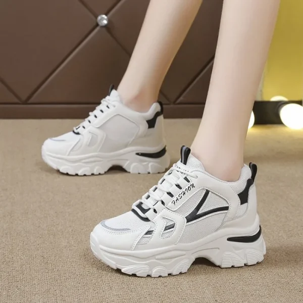 Eco-Friendly Breathable Platform Running Sneakers - Image 2