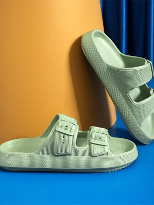 Buckle Thick Platform Anti-Slip Cloud Slipper