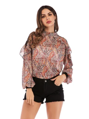 Half High Neck Long Sleeve Top