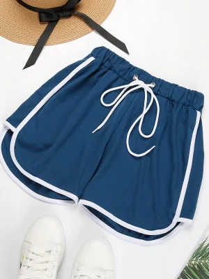 Skinny Elastic Waist Beach Short Pants