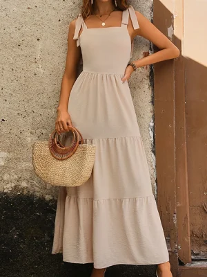 Vintage Backless Sleeveless Dress