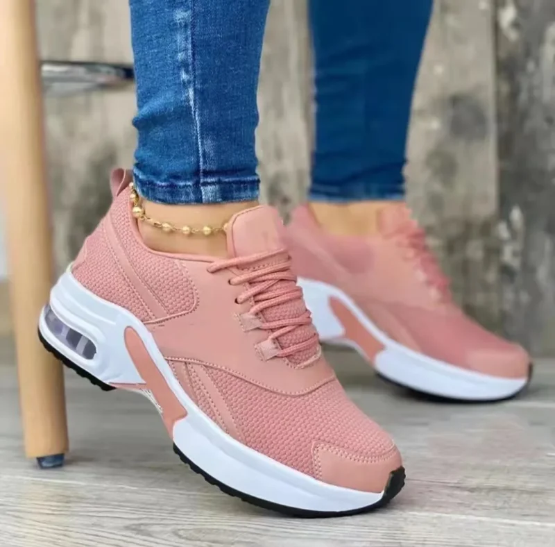 Lace Up Wedge Platform Sneakers - Image 3
