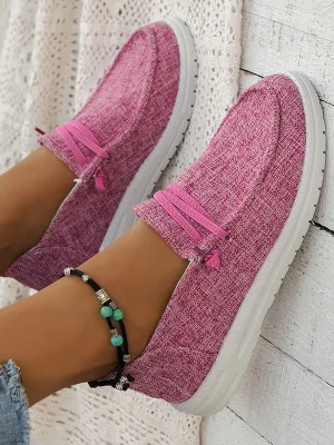 Lightweight Lace Up Canvas Sneakers