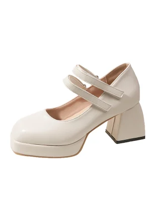 Eco-Friendly White Magic Tape Heels