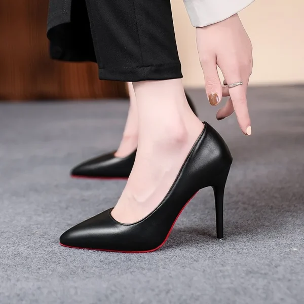 Simple Elegant  Black High Heels - Image 4