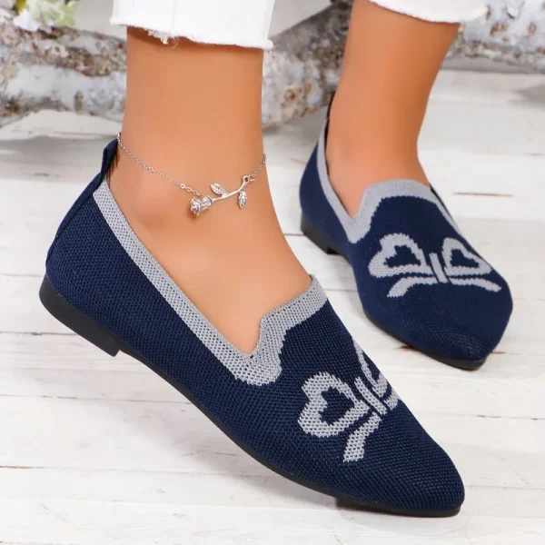 Leisure Pointed Knitting Elastic Comfortable shoes