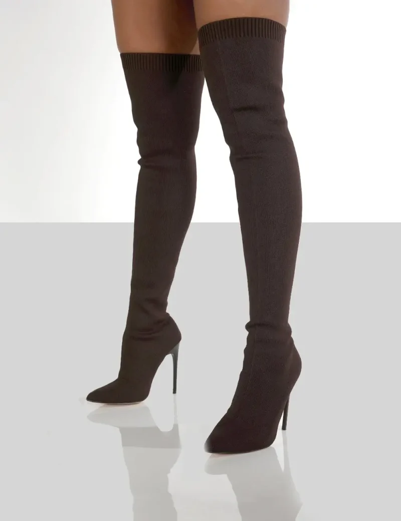 Lace Up Knee-High Boots - Image 4