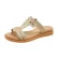 Eco-Friendly Round Toe Wedge Sandals with Rhinestones