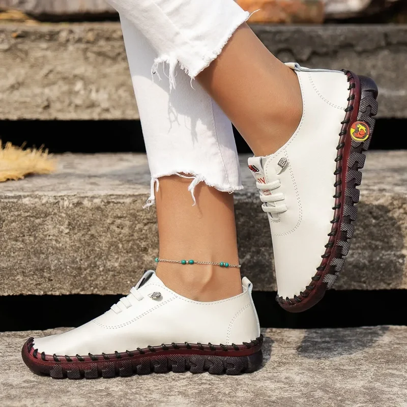 Eco-Friendly PU Leather Casual Vulcanized Sneakers - Image 4